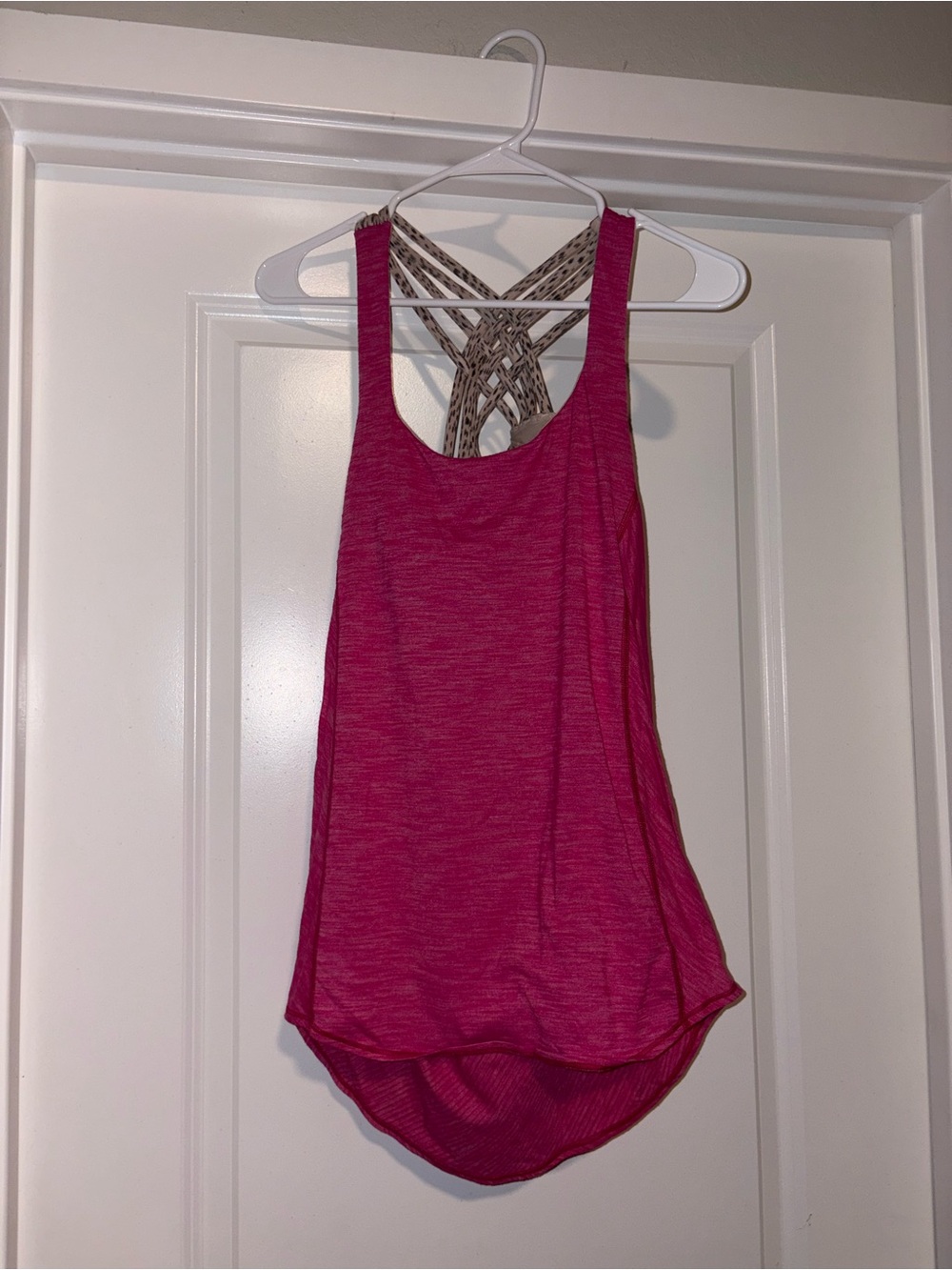 lululemon athletica Hot Pink Strappy Back Tank Top